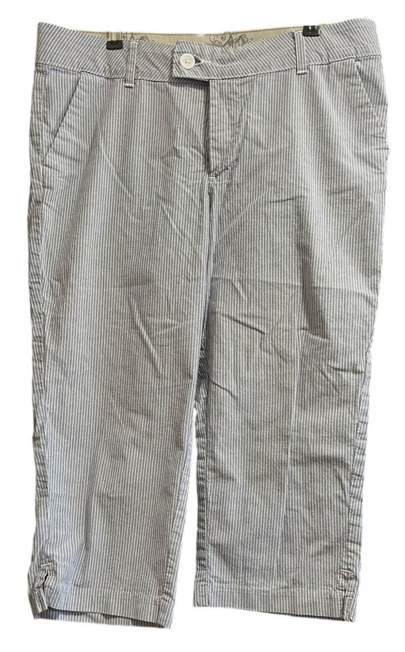Riders by Lee Blue White Pin Stripe Capri's - Size 12M